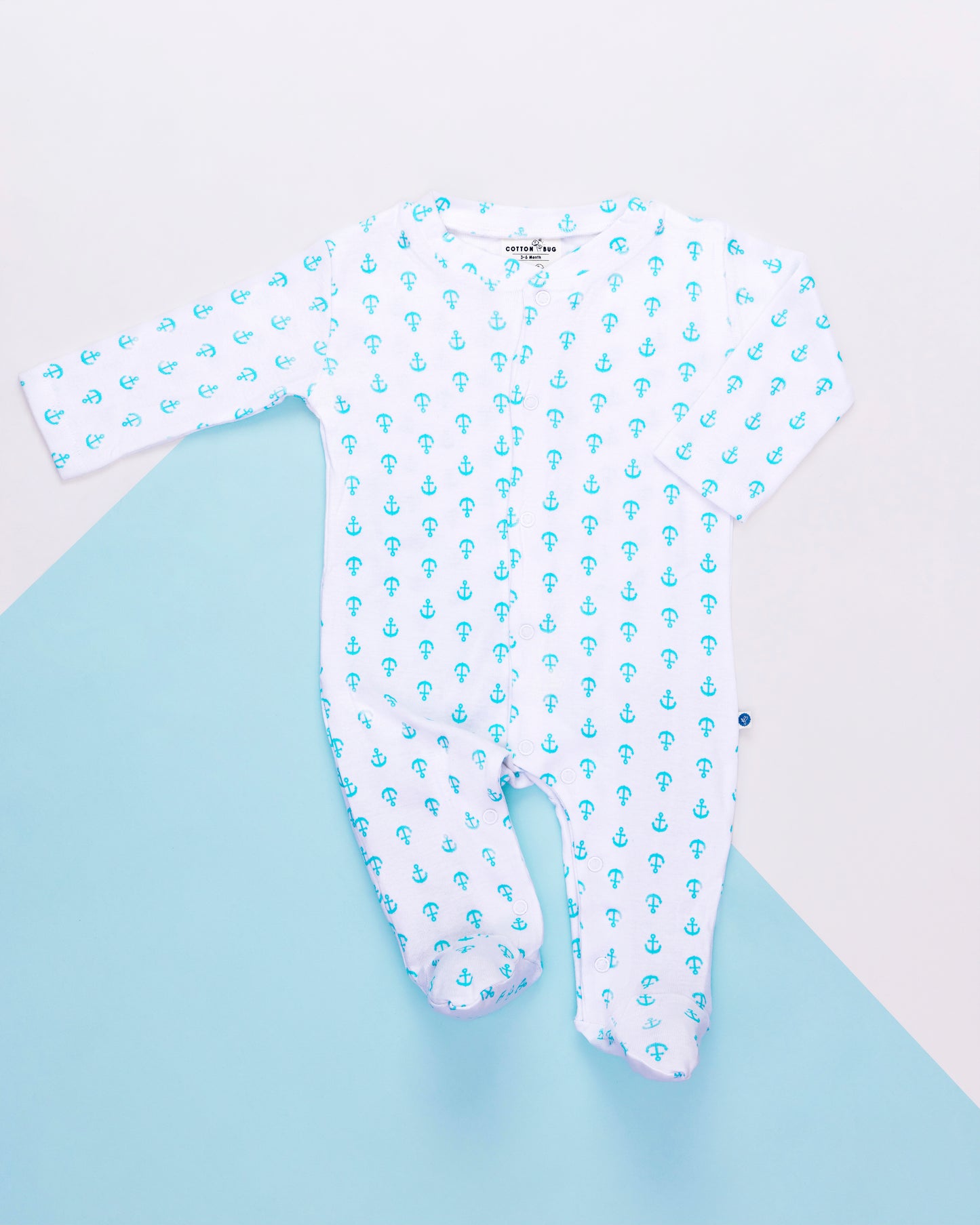 ANCHOR - Full Pyjama Organic Baby Romper