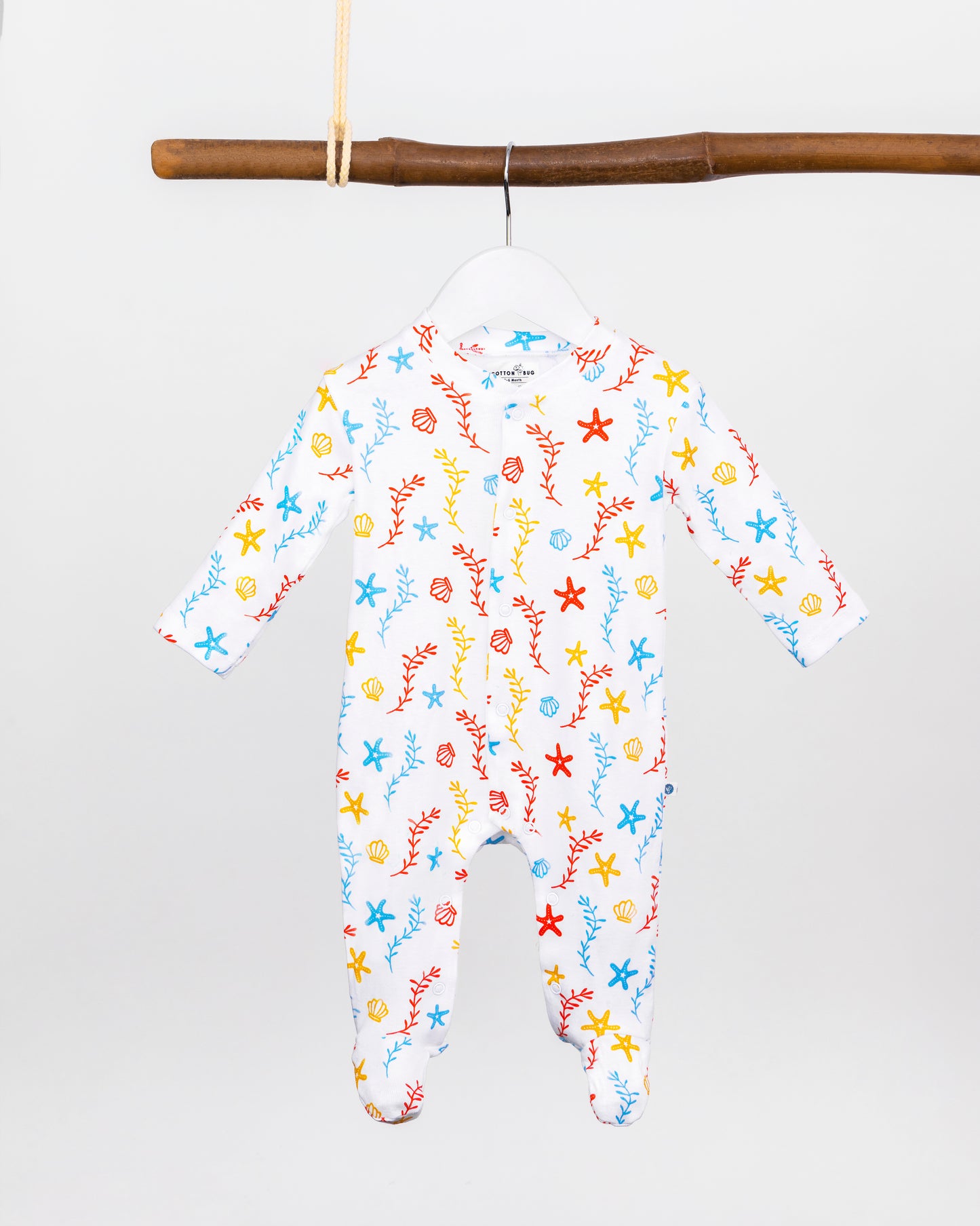 SEA WORLD - Full Pyjama Organic Baby Romper