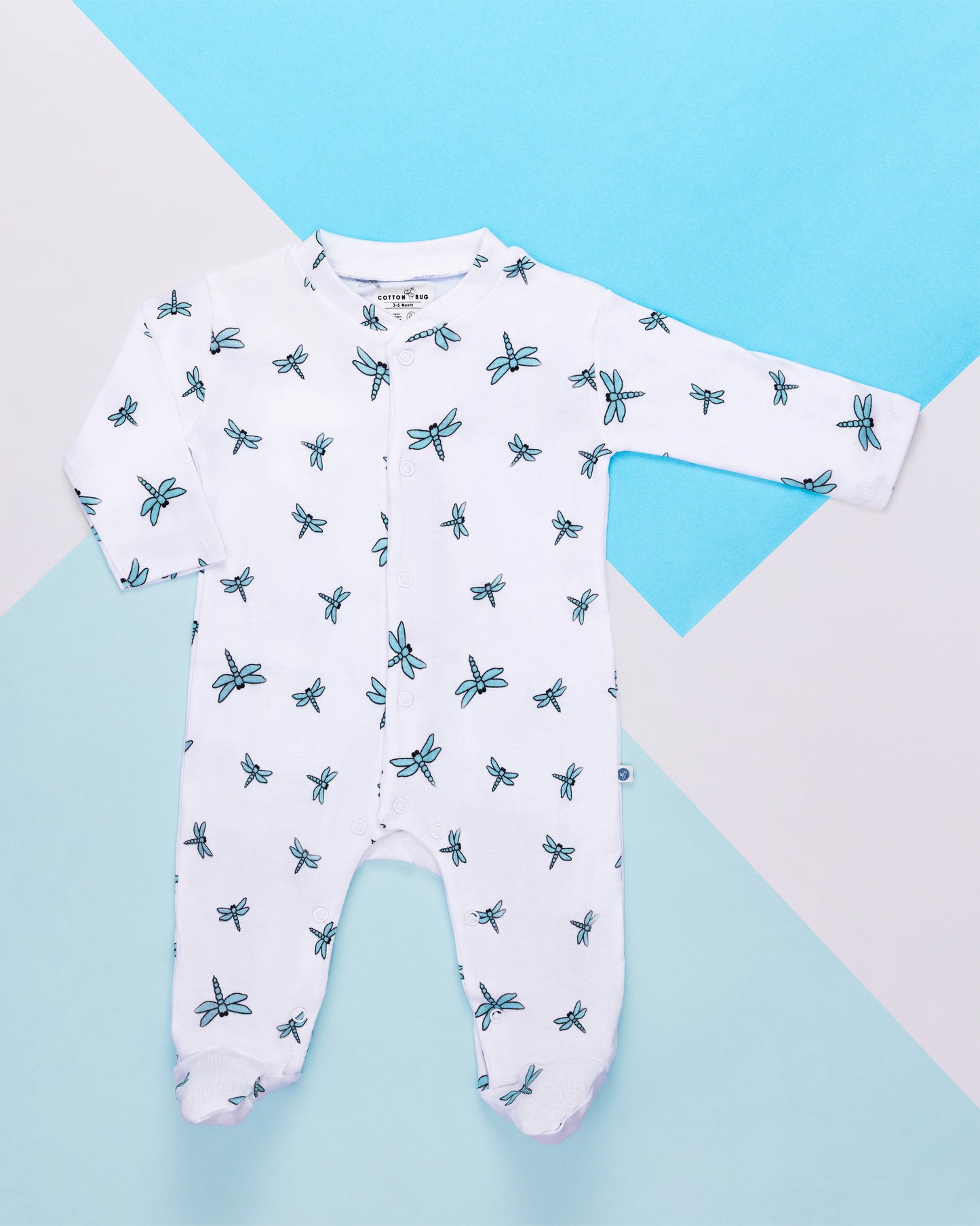 DRAGONFLY - Full Pyjama Organic Baby Romper
