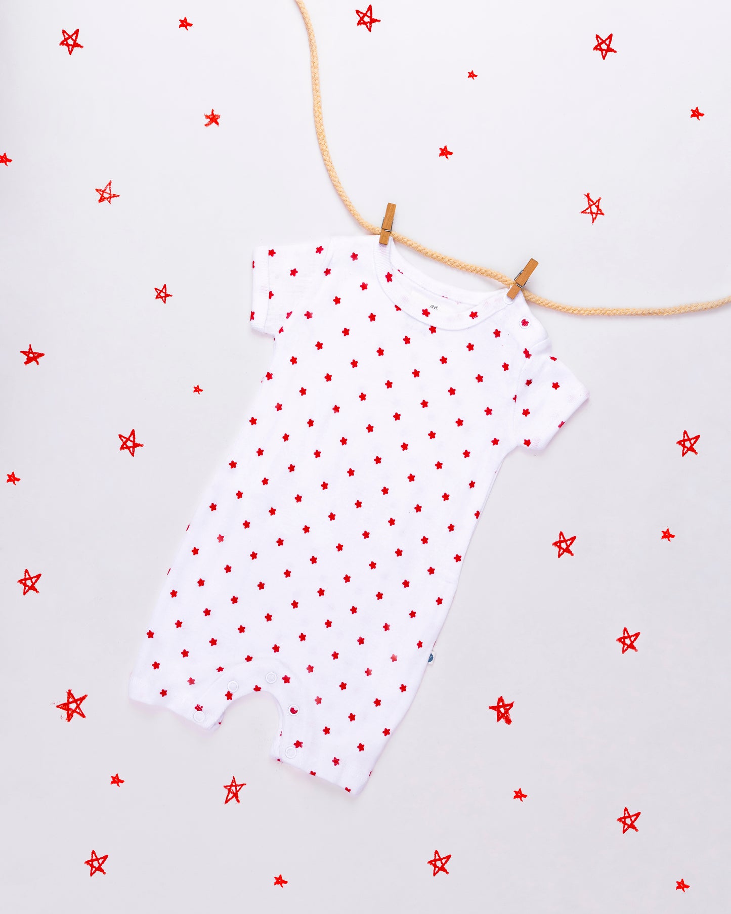 STARS - Organic Baby Romper Suit
