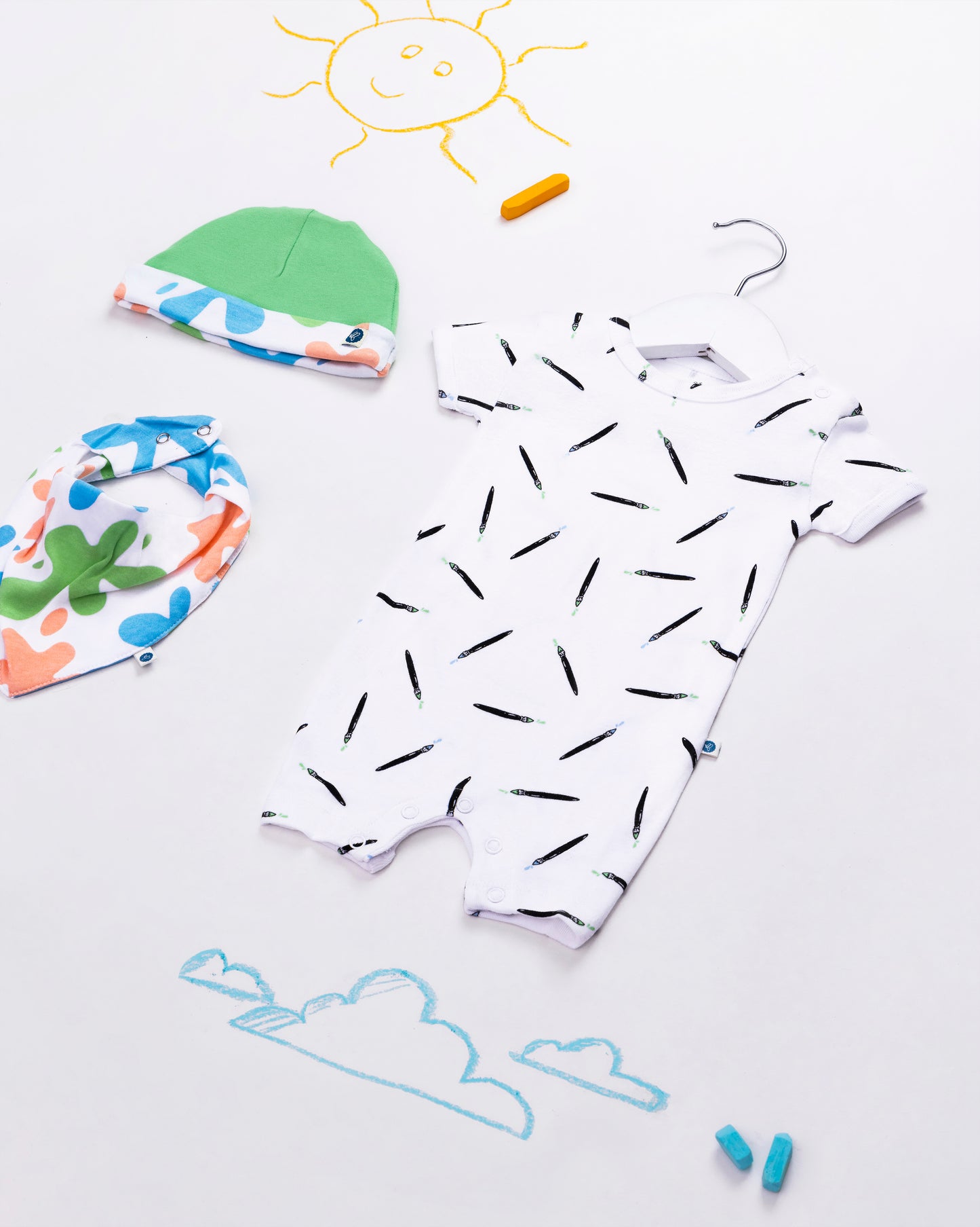 ART SPLASH - Organic Baby Romper Suit