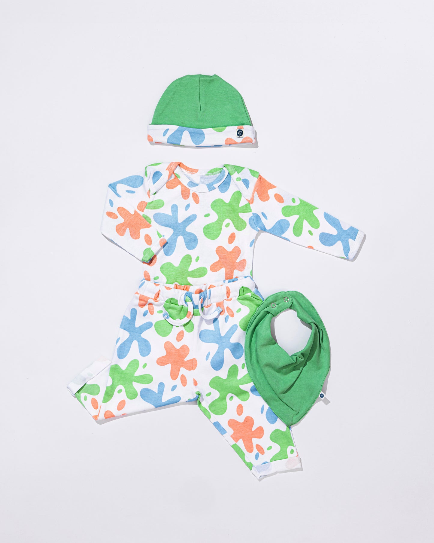 ART SPLASH - Full Sleeve - Organic Baby Romper - Set of 3