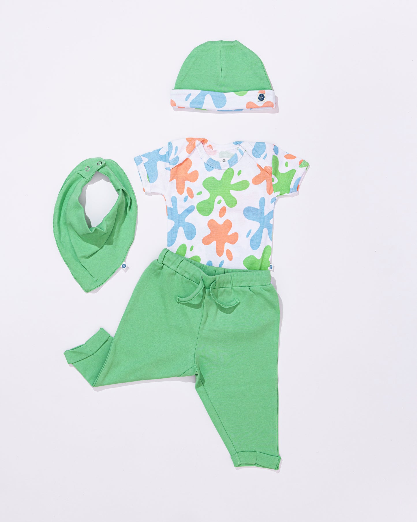 ART SPLASH - Half Sleeve - Organic Baby Romper - Set of 3