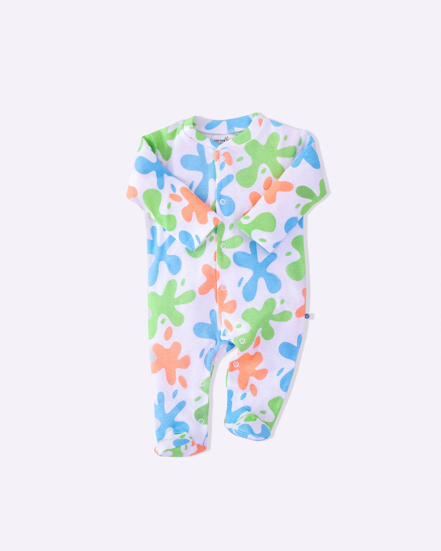 ART SPLASH - Full Pyjama Organic Baby Romper