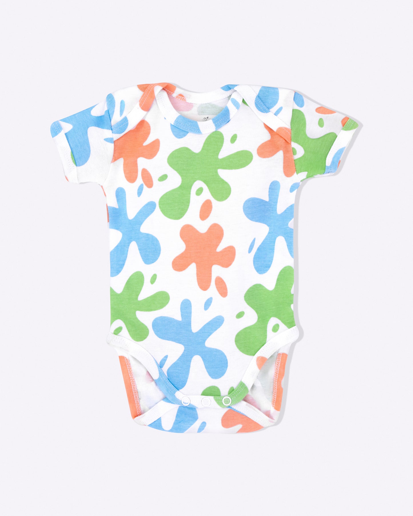 ART SPLASH - Half Sleeve - Organic Baby Romper - Set of 3