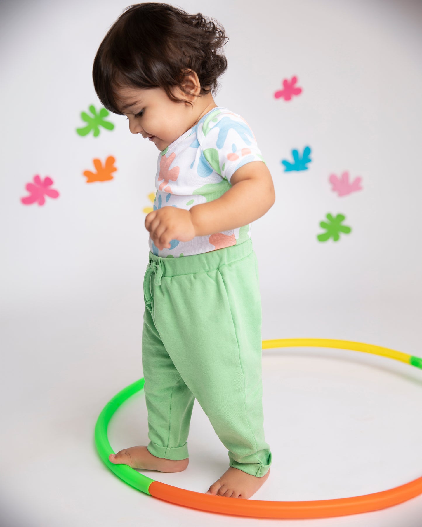 ART SPLASH - Half Sleeve - Organic Baby Romper - Set of 3