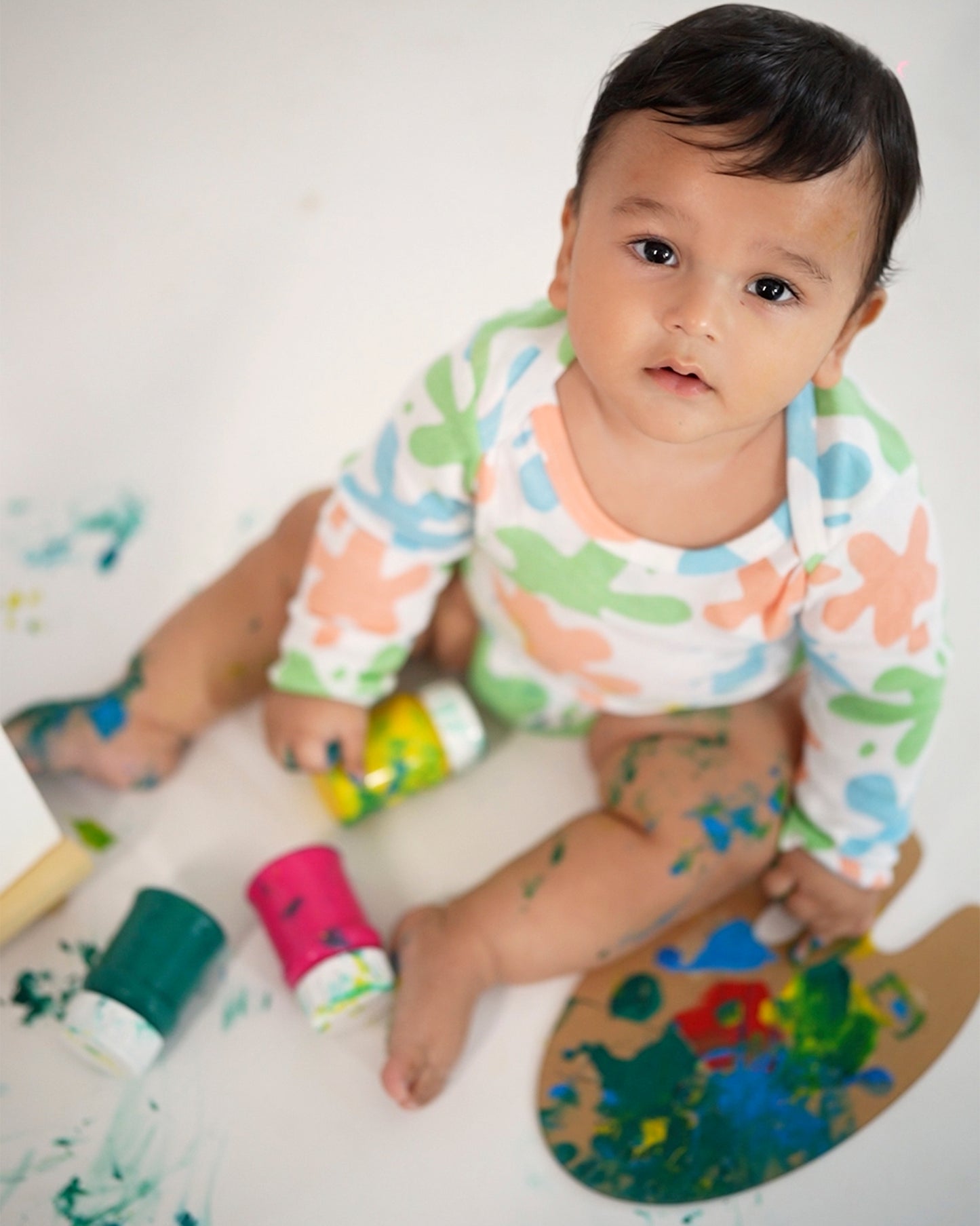 ART SPLASH - Full Sleeve - Organic Baby Romper - Set of 3