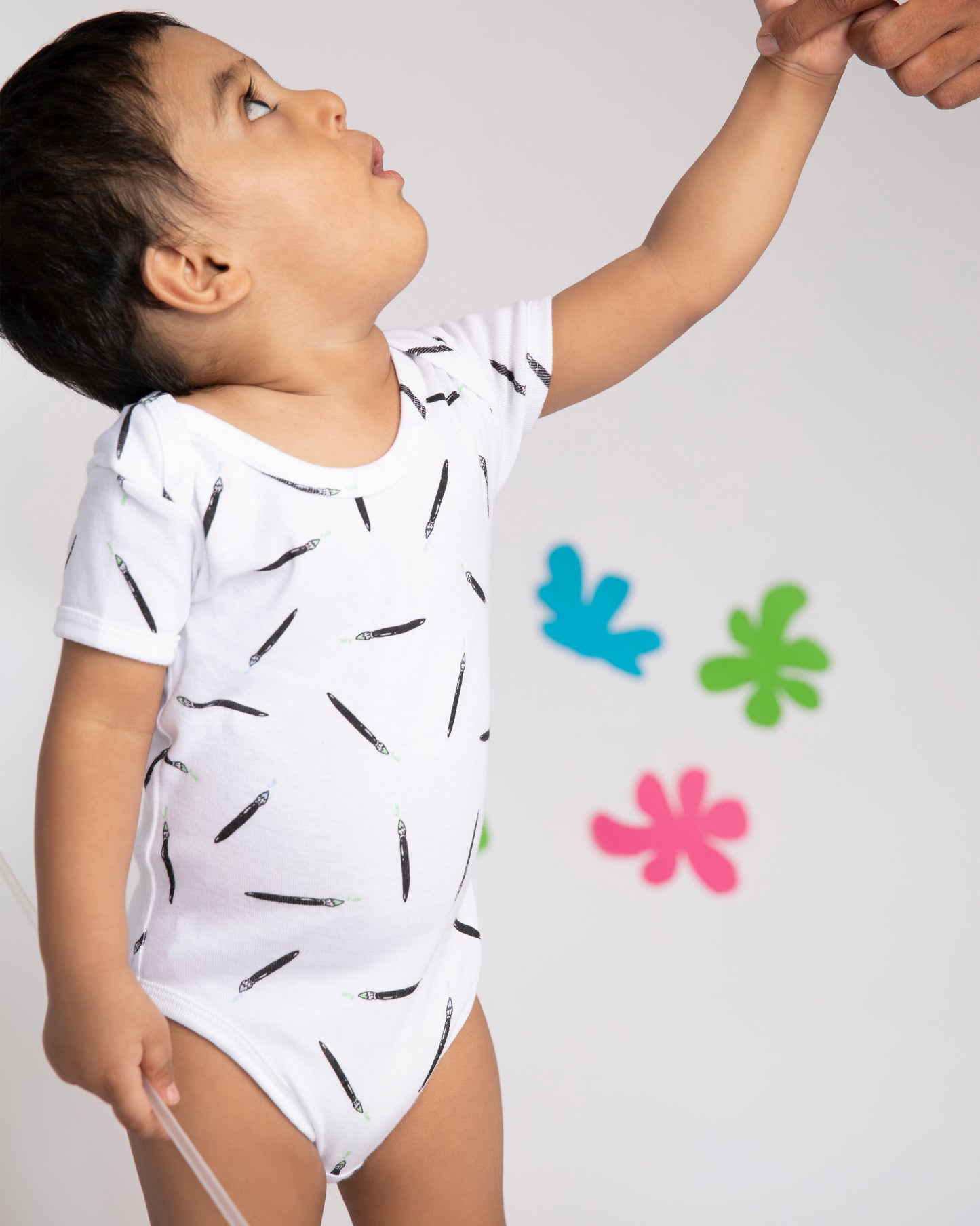 ART SPLASH - Half Sleeve - Organic Baby Romper - Set of 3