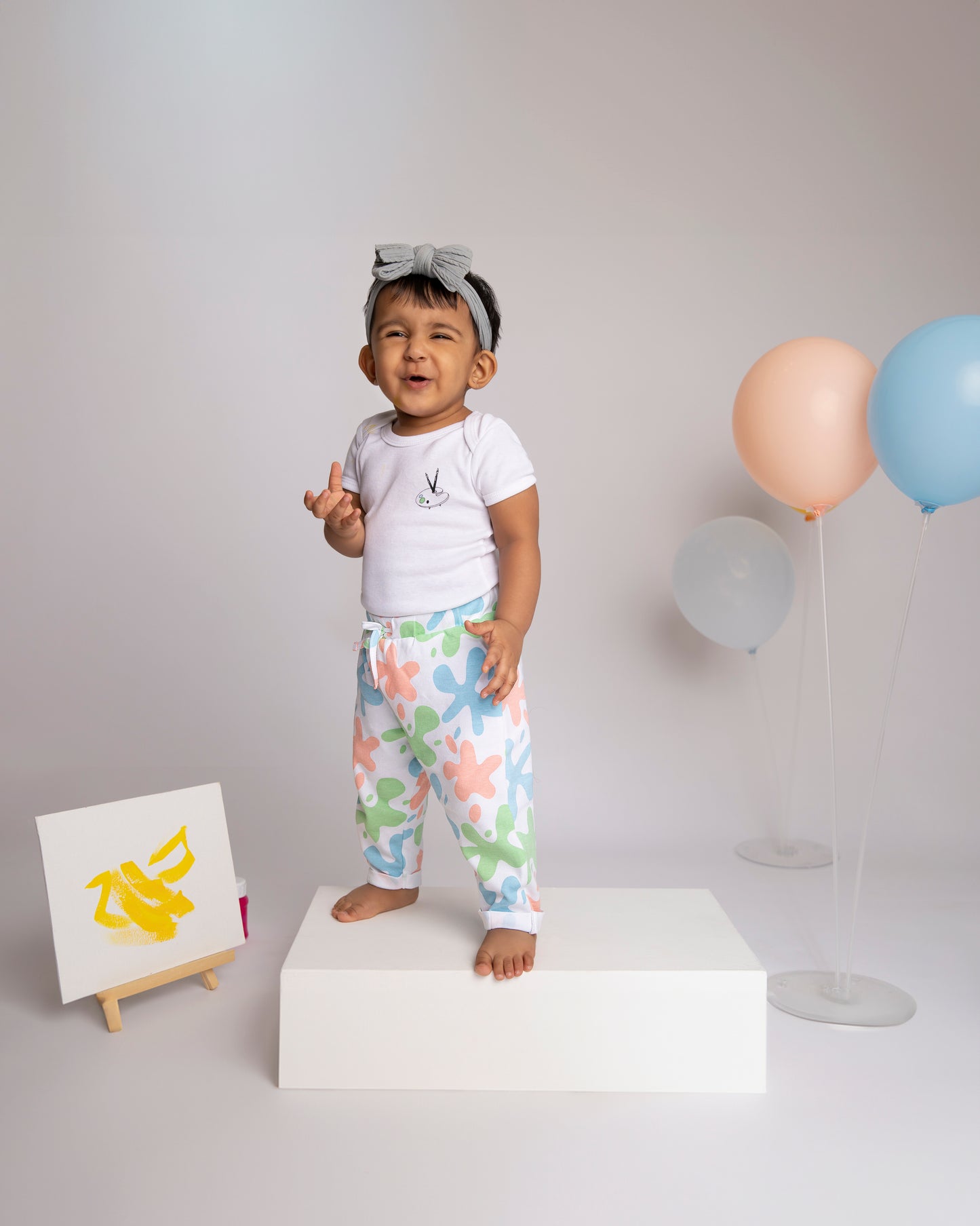 ART SPLASH - Half Sleeve - Organic Baby Romper - Set of 3