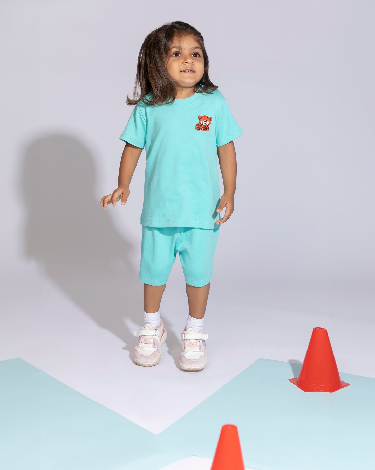 RED PANDA - Organic Baby T-shirt & Shorts Co-ord Sets
