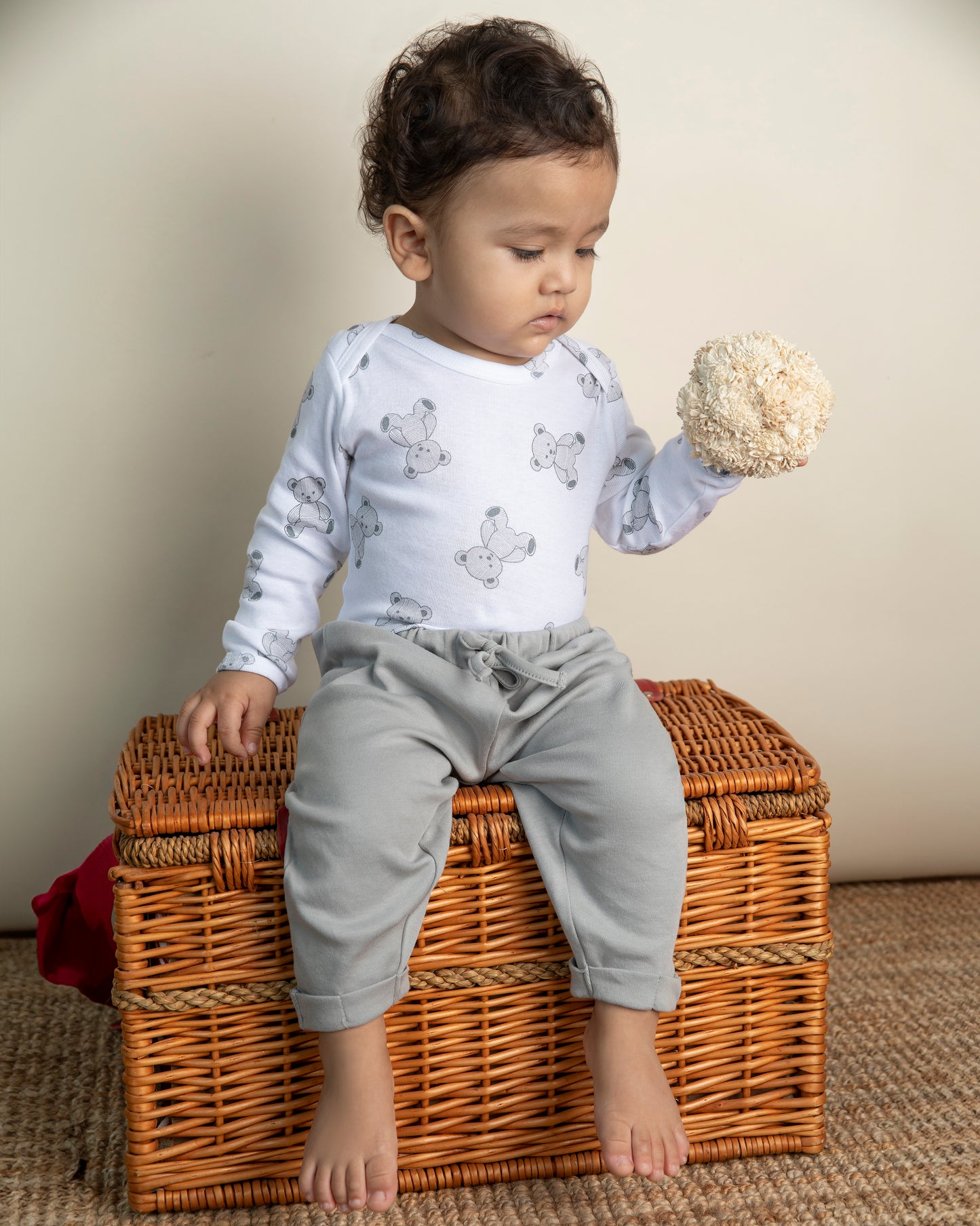 TEDDY - Full Sleeve - Organic Baby Romper - Set of 3