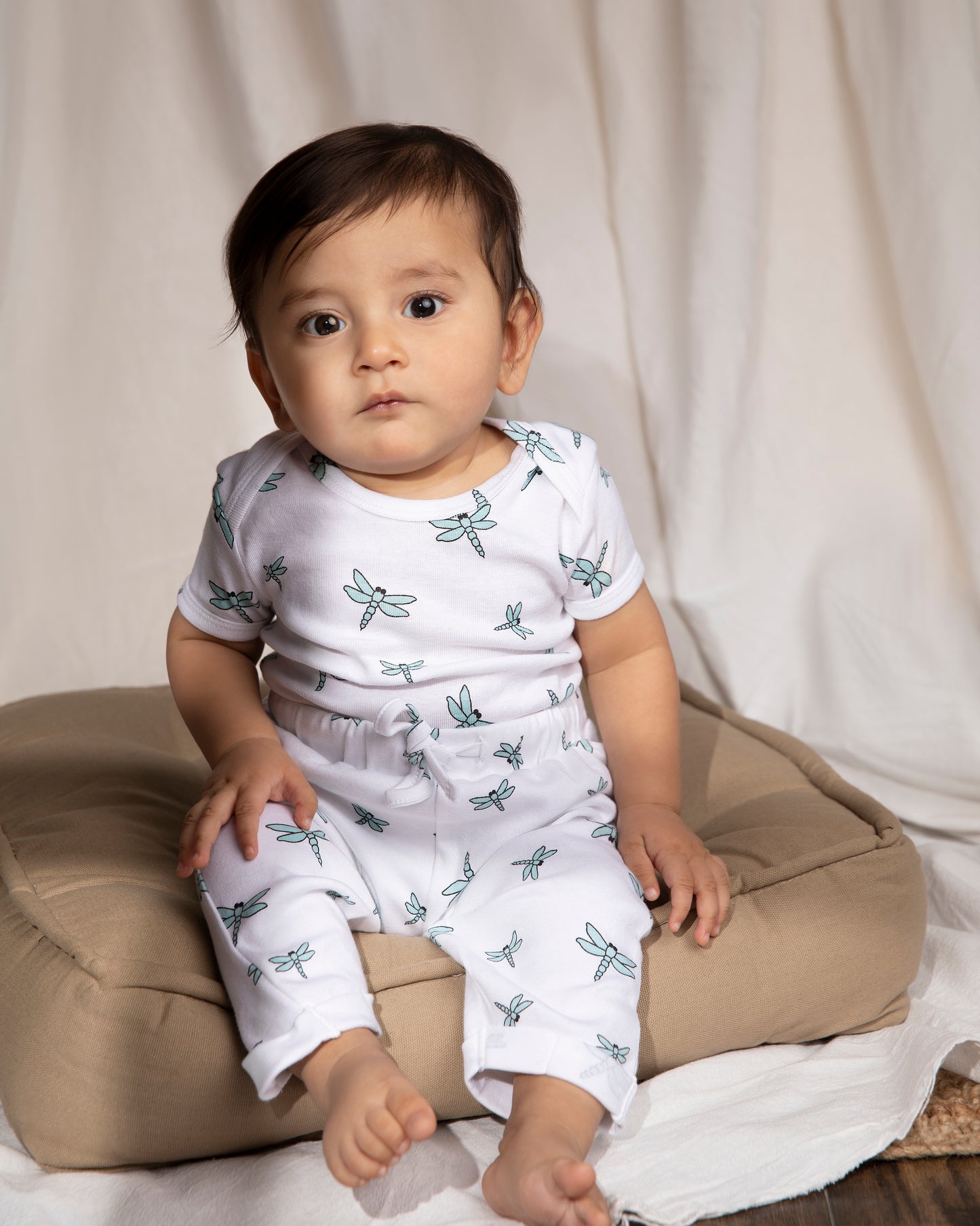 DRAGONFLY - Half Sleeve - Organic Baby Romper - Set of 3