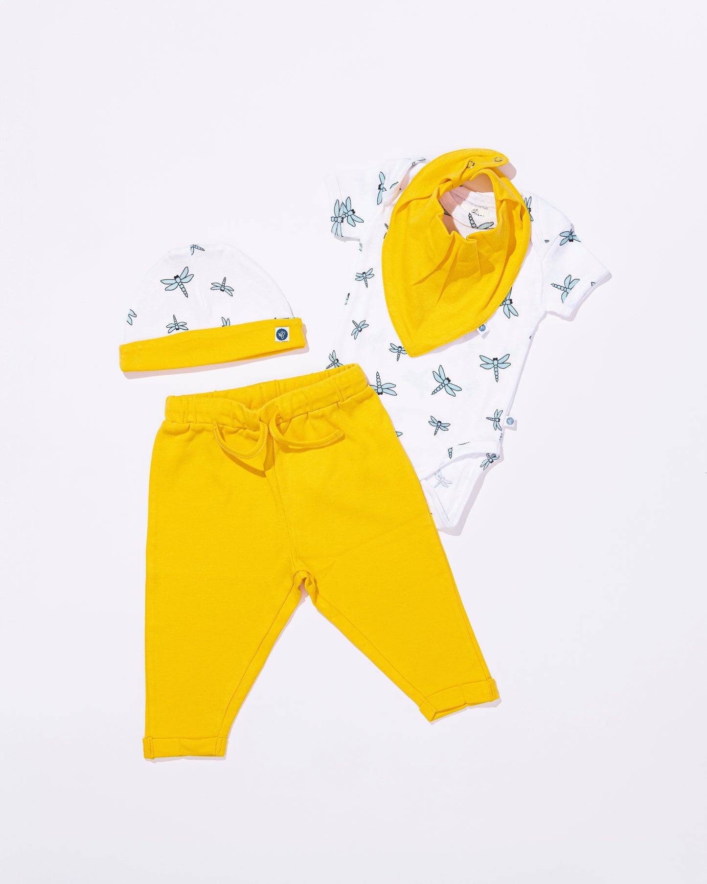 DRAGONFLY - Half Sleeve - Organic Baby Romper - Set of 3