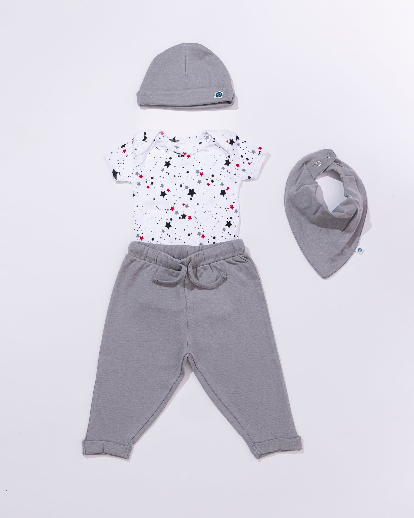 STARS - Half Sleeve - Organic Baby Romper - Set of 3