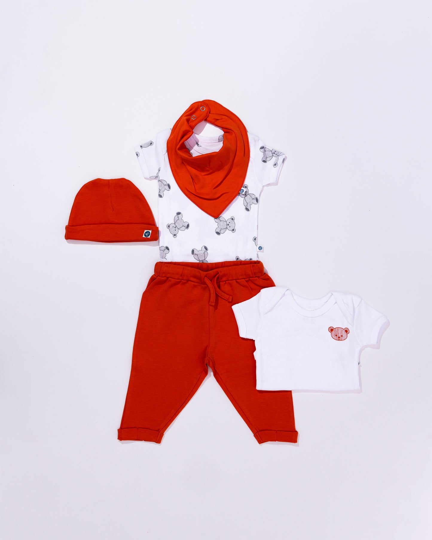 TEDDY - Half Sleeve - Organic Baby Romper - Set of 3
