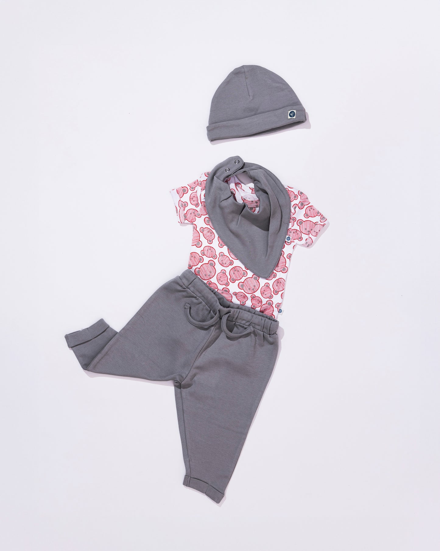 TEDDY - Half Sleeve - Organic Baby Romper - Set of 3