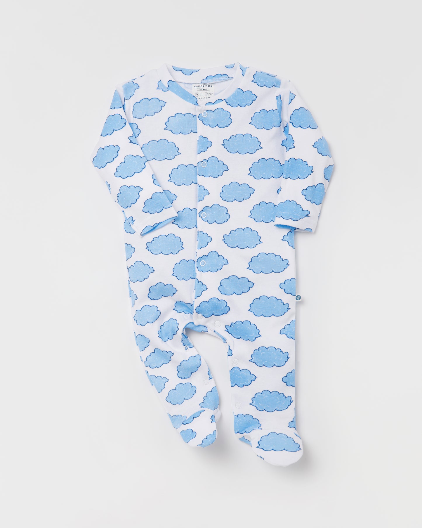 CLOUDS - Full Pyjama Organic Baby Romper