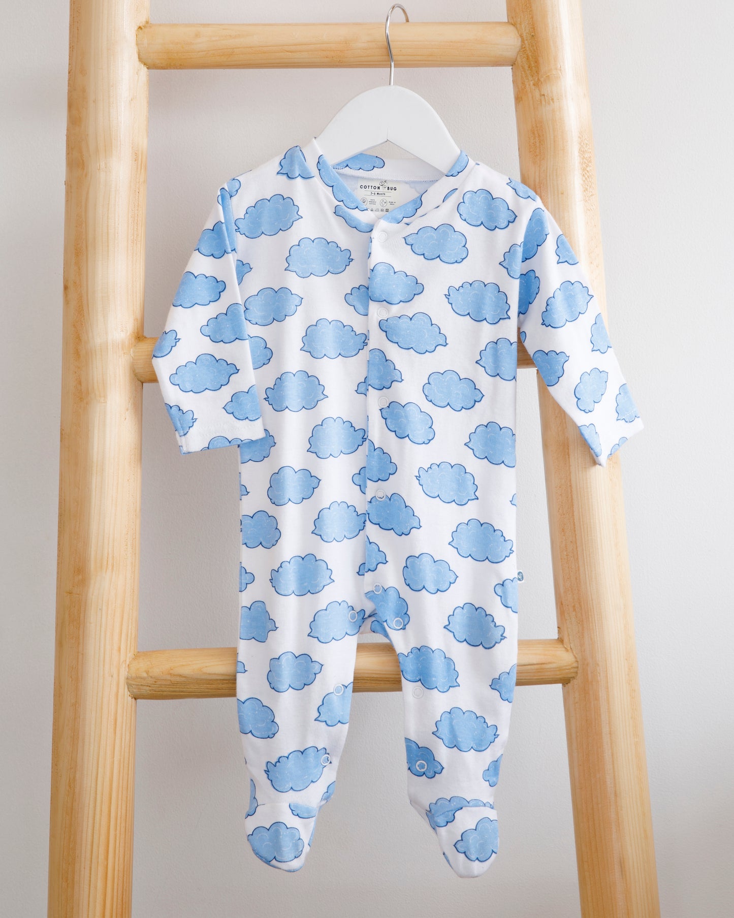 CLOUDS - Full Pyjama Organic Baby Romper