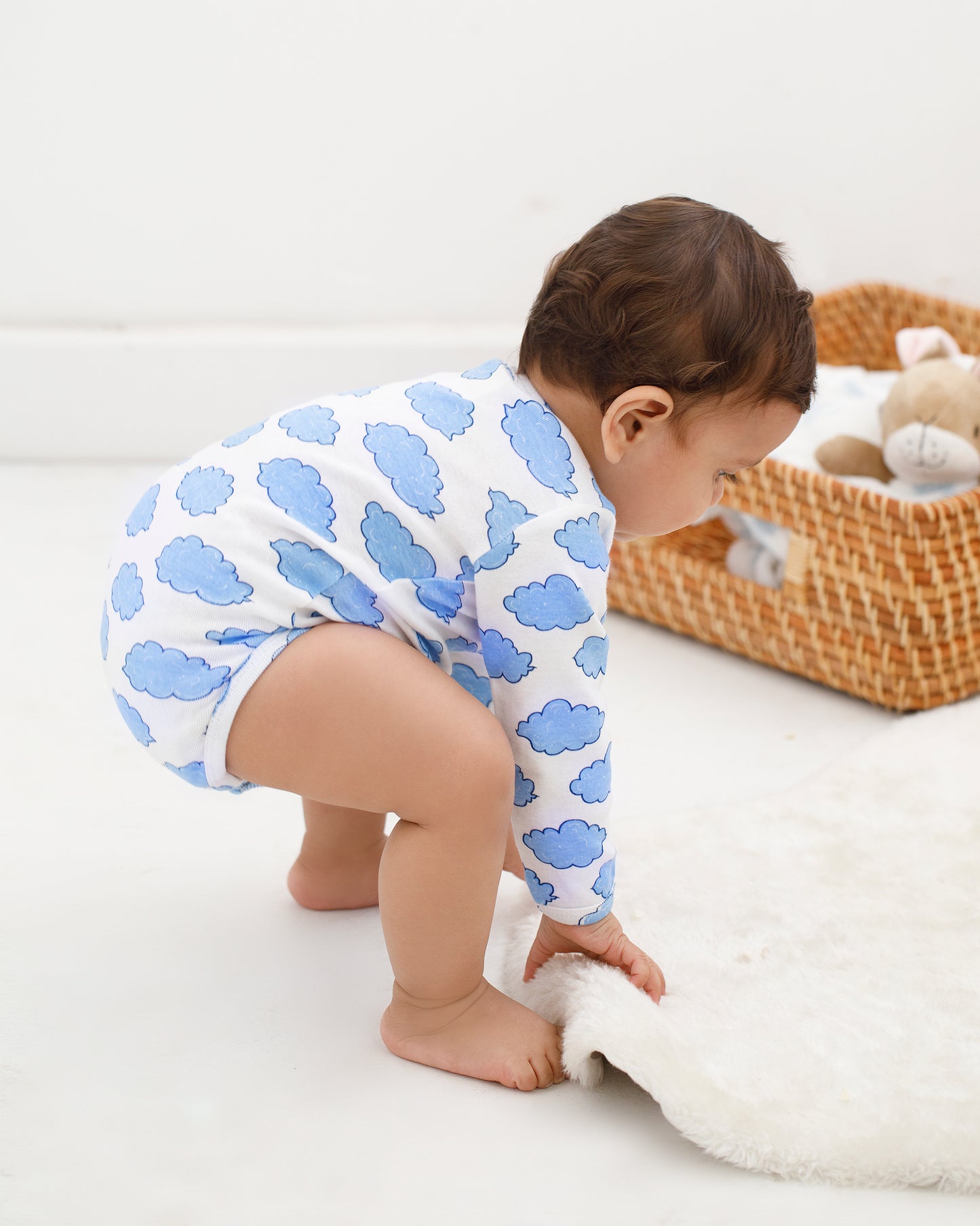 CLOUDS - Full sleeve - Organic Baby Romper - Set of 3