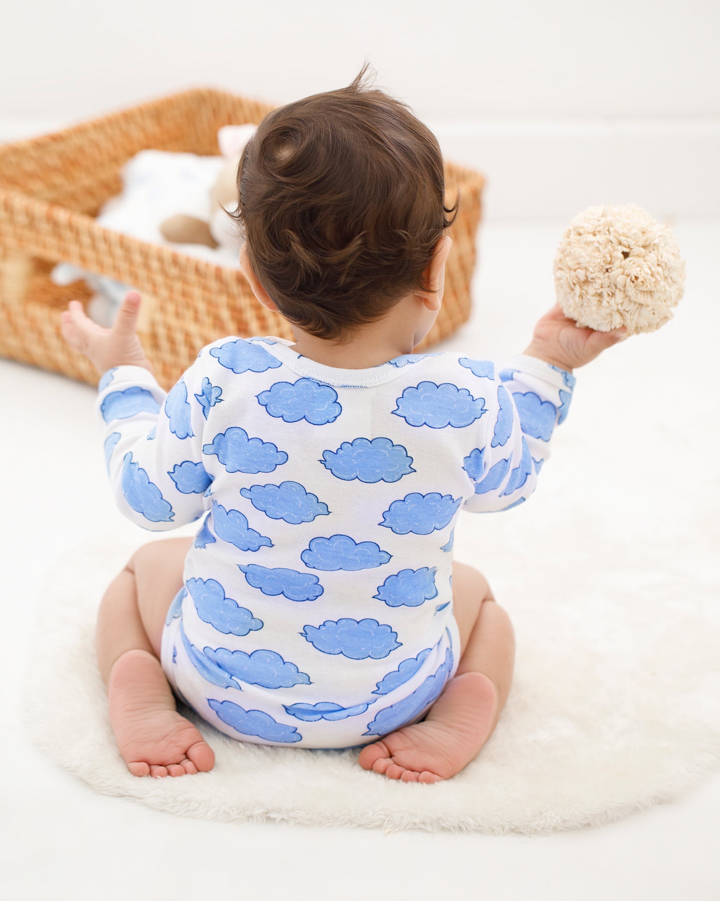 CLOUDS - Full sleeve - Organic Baby Romper - Set of 3
