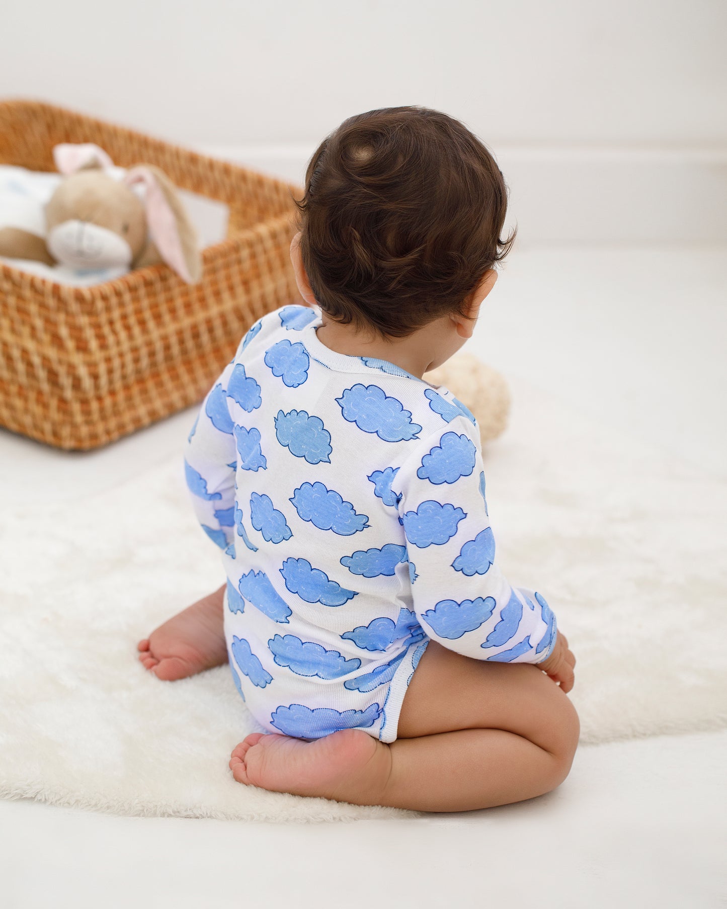 CLOUDS - Full sleeve - Organic Baby Romper - Set of 3