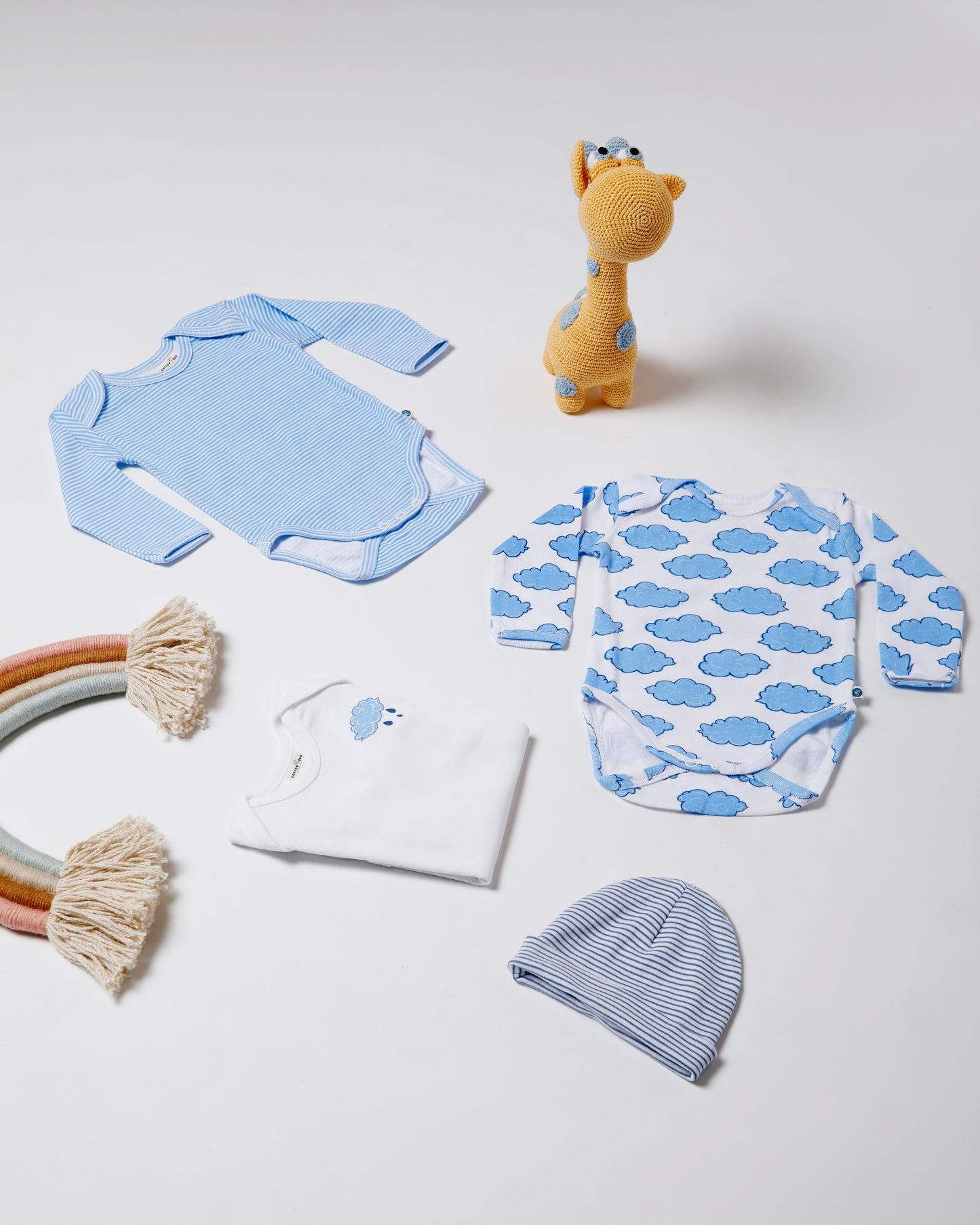 CLOUDS - Full sleeve - Organic Baby Romper - Set of 3