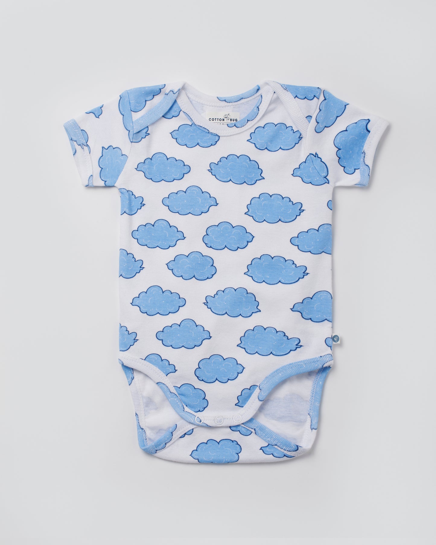CLOUDS - Half sleeve - Organic Baby Romper - Set of 3