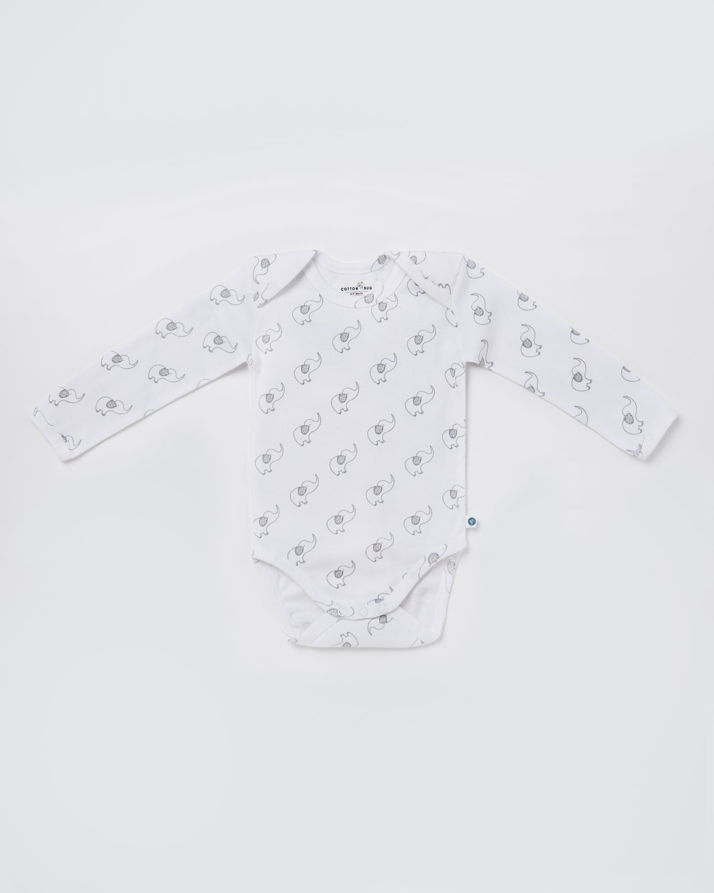 ELEPHANT - Full sleeve - Organic Baby Romper - Set of 3