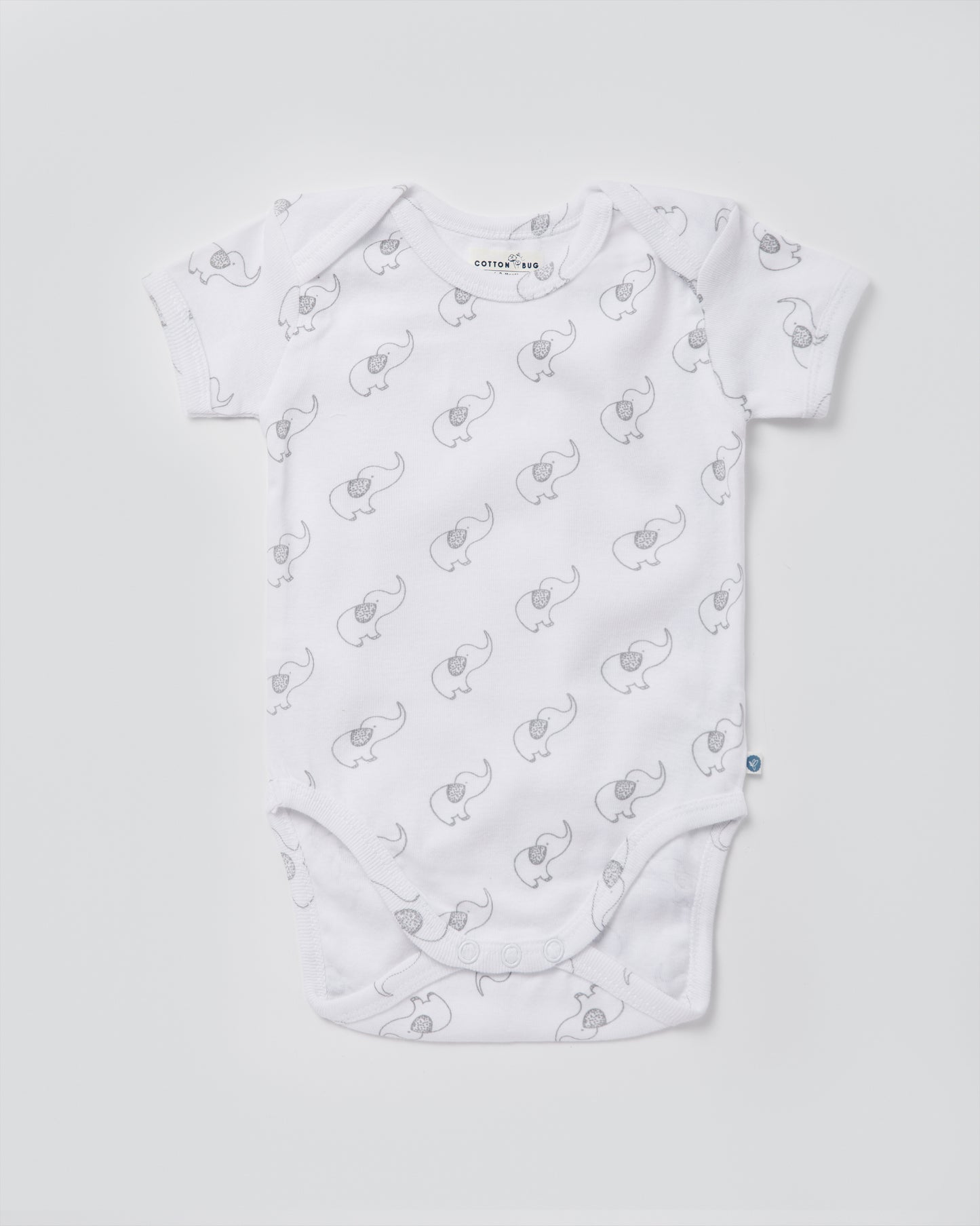 ELEPHANT - Half sleeve - Organic Baby Romper - Set of 3