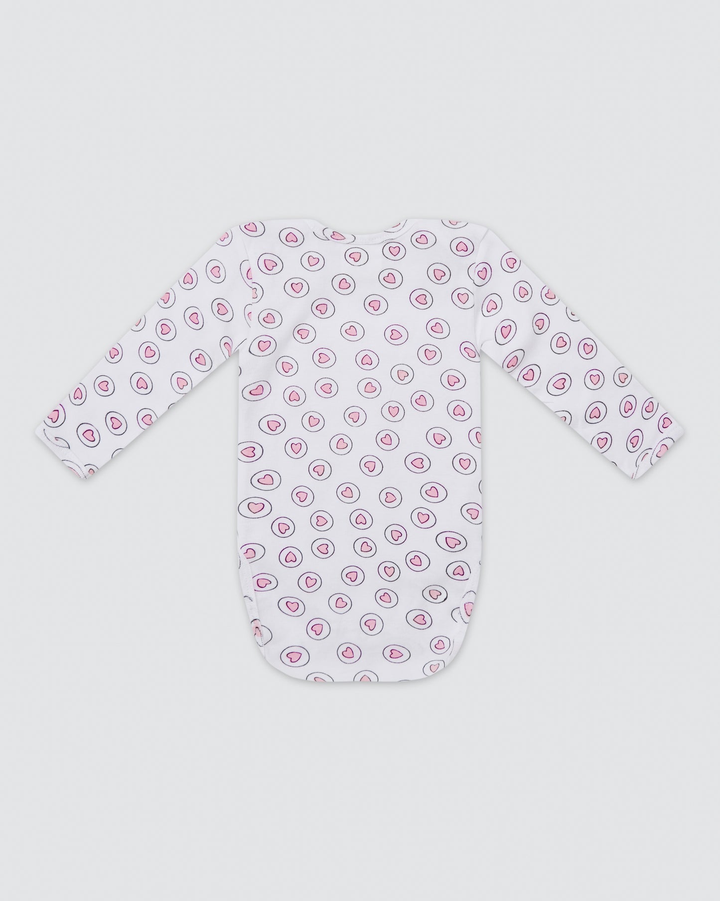 HEARTS - Full sleeve - Organic Baby Romper - Set of 3
