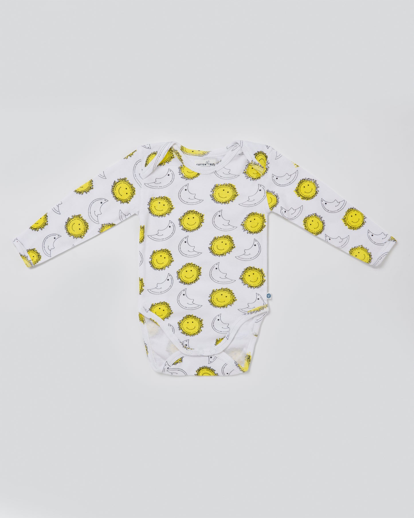 SUN & MOON - Full sleeves - Organic Baby Romper - Set of 3