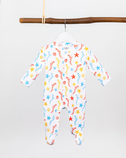 SEA WORLD - Full Pyjama Organic Baby Romper