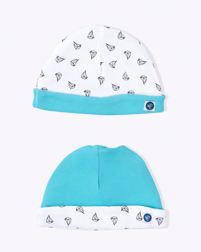 ANCHOR - Organic Baby Cotton Caps - Set of 2