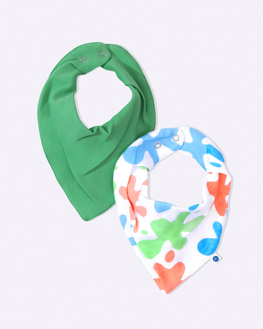 ART SPLASH - Organic Baby Cotton Bibs - Set of 2