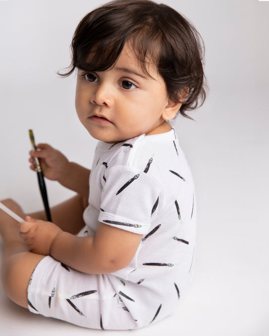 ART SPLASH - Organic Baby Romper Suit