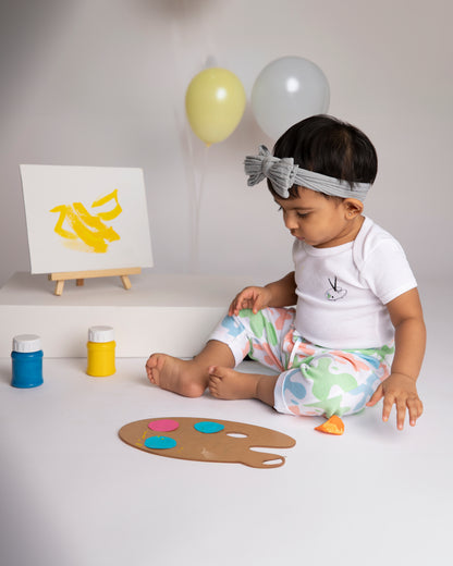 ART SPLASH - Half Sleeve - Organic Baby Romper - Set of 3