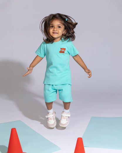 RED PANDA - Organic Baby T-shirt & Shorts Co-ord Sets