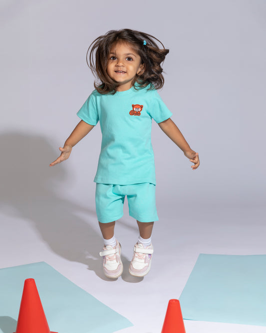 RED PANDA - Organic Baby T-shirt & Shorts Co-ord Sets
