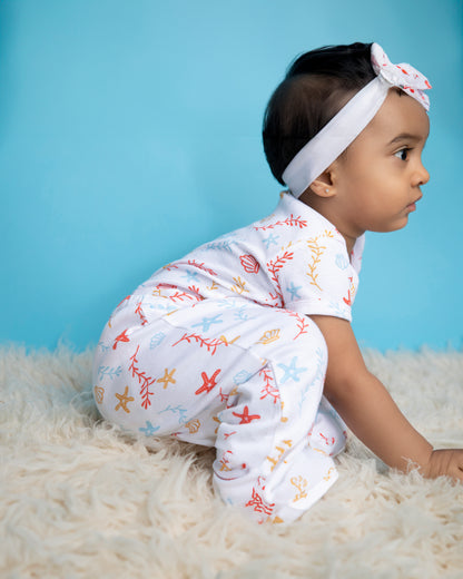 SEA WORLD - Half Sleeve - Organic Baby Romper - Set of 3