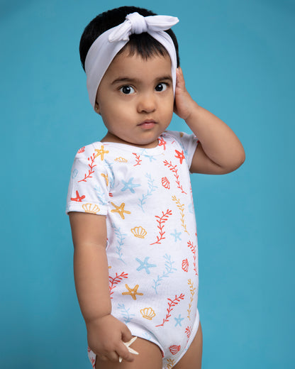 SEA WORLD - Half Sleeve - Organic Baby Romper - Set of 3