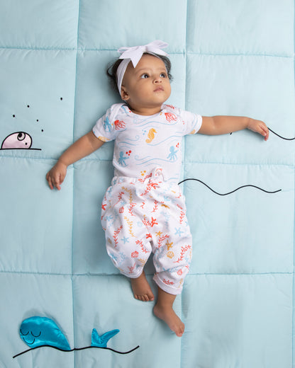 SEA WORLD - Half Sleeve - Organic Baby Romper - Set of 3
