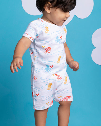 SEA WORLD - Organic Baby Romper Suit