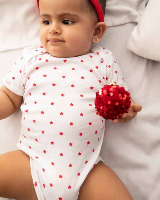 STARS - Half Sleeve - Organic Baby Romper - Set of 3