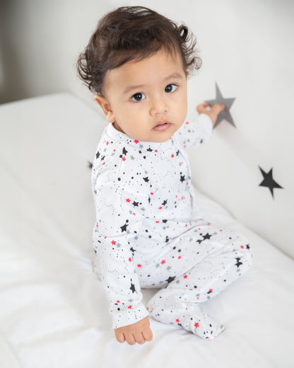 STARS - Full Pyjama Organic Baby Romper