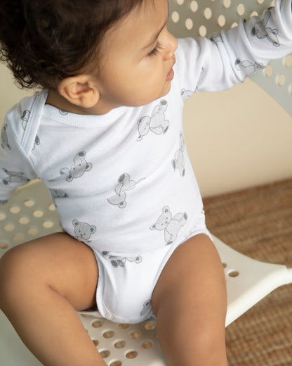 TEDDY - Full Sleeve - Organic Baby Romper - Set of 3