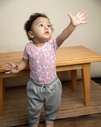 TEDDY - Half Sleeve - Organic Baby Romper - Set of 3
