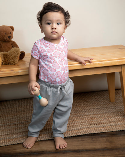 TEDDY - Half Sleeve - Organic Baby Romper - Set of 3
