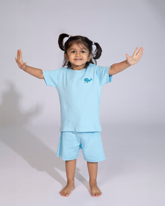 WHALE - Organic Baby T-shirt & Shorts Co-ord Sets