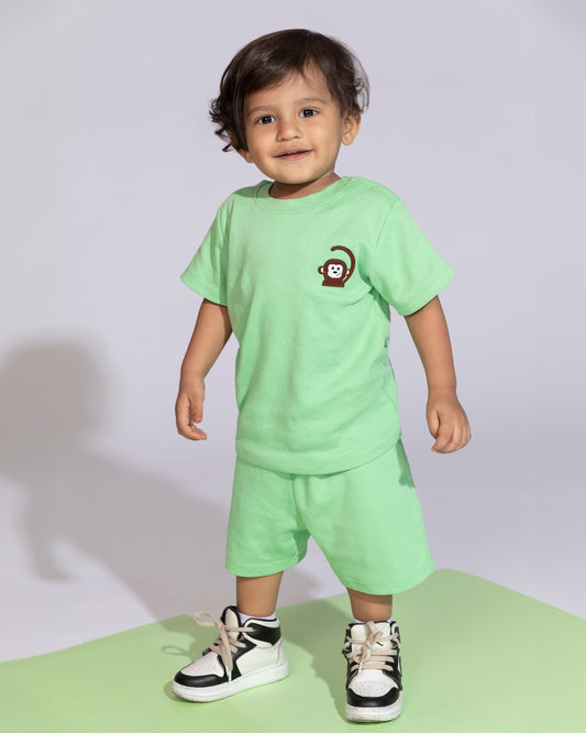 MONKEY - Organic Baby T-shirt & Shorts Co-ord Sets