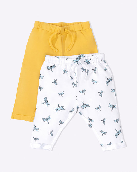 DRAGONFLY - Organic Cotton Baby Pants - Set of 2